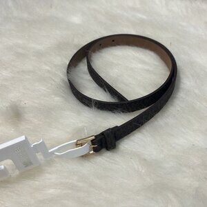 MICHAEL KORS LOGO BROWN LEATHER BELT